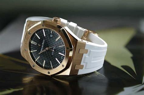 audemars piguet white strap|Audemars Piguet hornback strap.